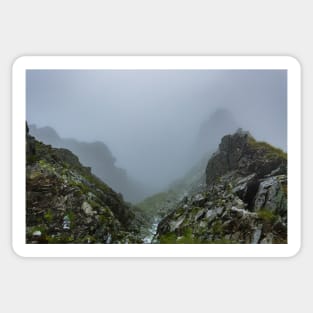 Misty mountains Sticker